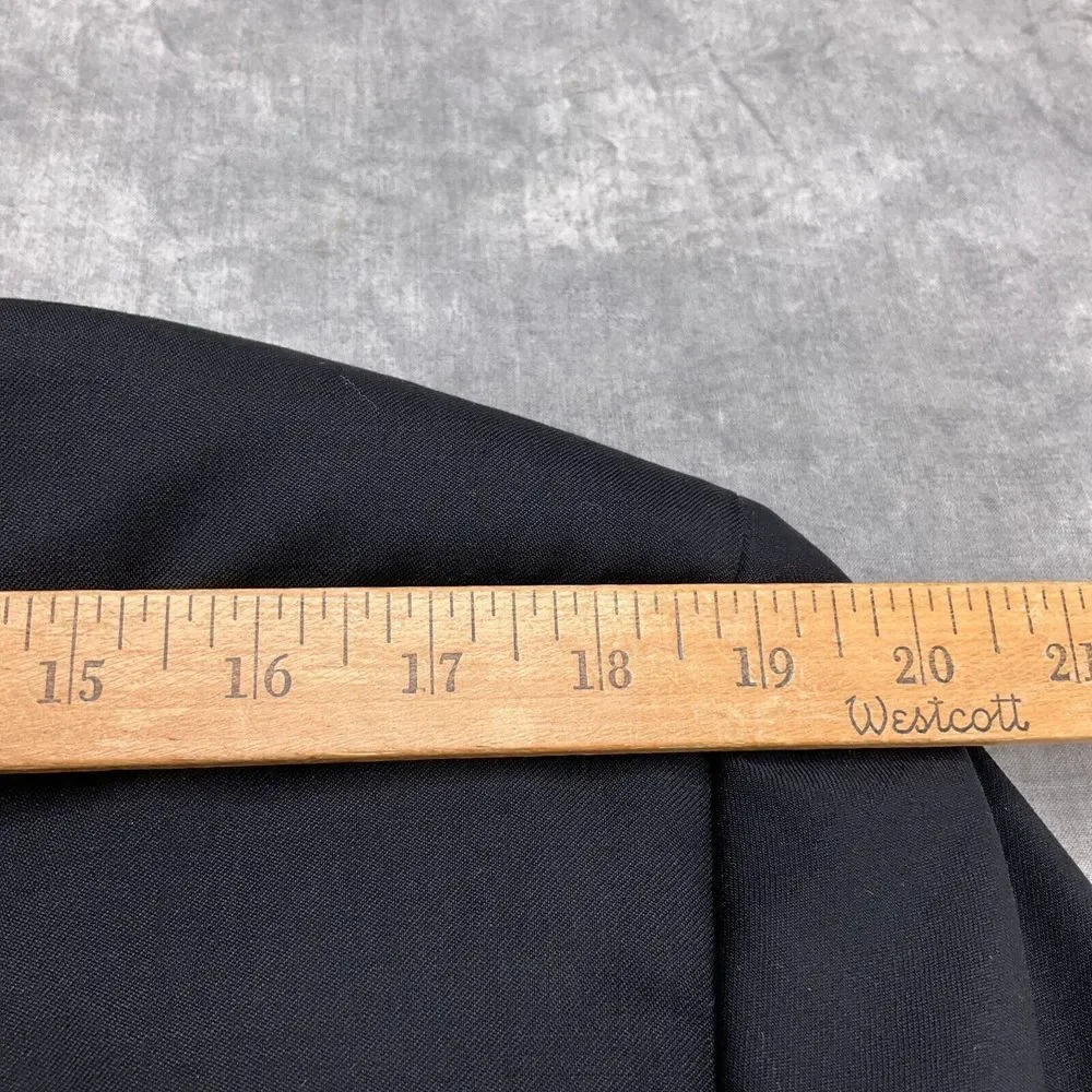 Canali Blazer Men 42  Black AL Pure Wool Classic‎ Career Jacket Italy VTG